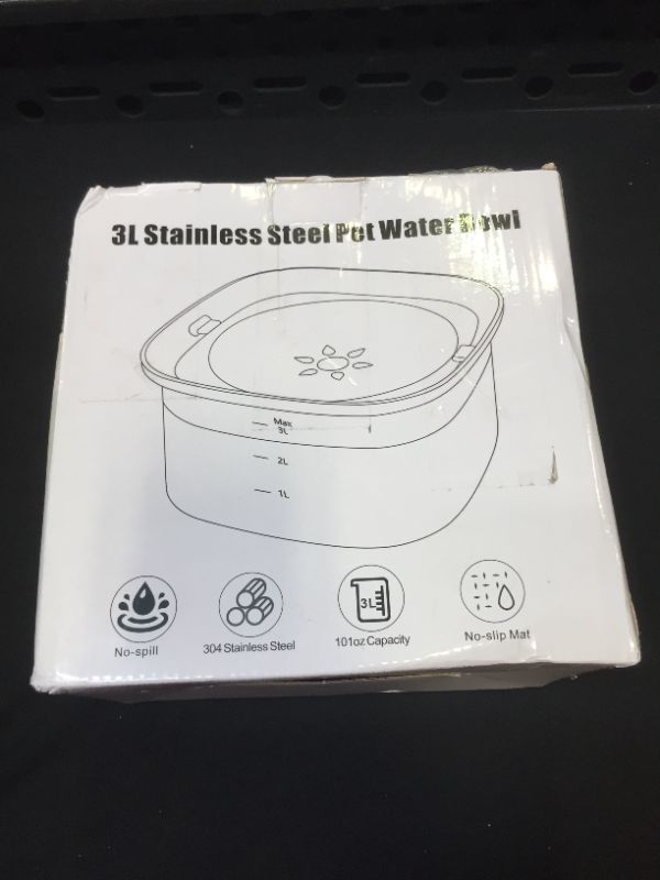 Photo 1 of 3L STAINLESS STEEL PET WATER BOWL 