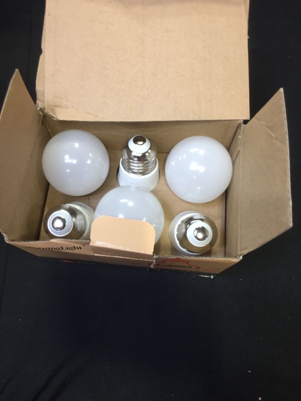 Photo 2 of 6 Pack A15 LED Bulb, 6.5W Equivalent 60 Watt Dimmable Light Bulb, 3000K Soft White, E26 Base, G45/A15 Shape LED Appliance Bulb for Ceiling Fan, Fixtures, 600LM E26-3000k Soft White 6 Count (Pack of 1)