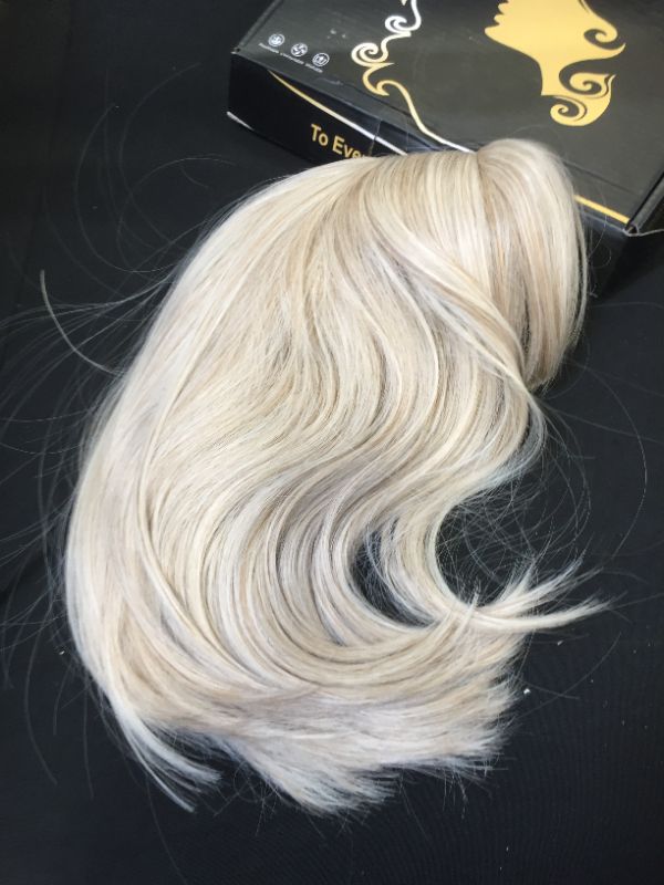 Photo 2 of BERON Blonde Short Wigs Straight Bob Hair Wig for Women Wigs with Bangs Synthetic Daily Use Wigs Wig Cap Include Blonde Mix