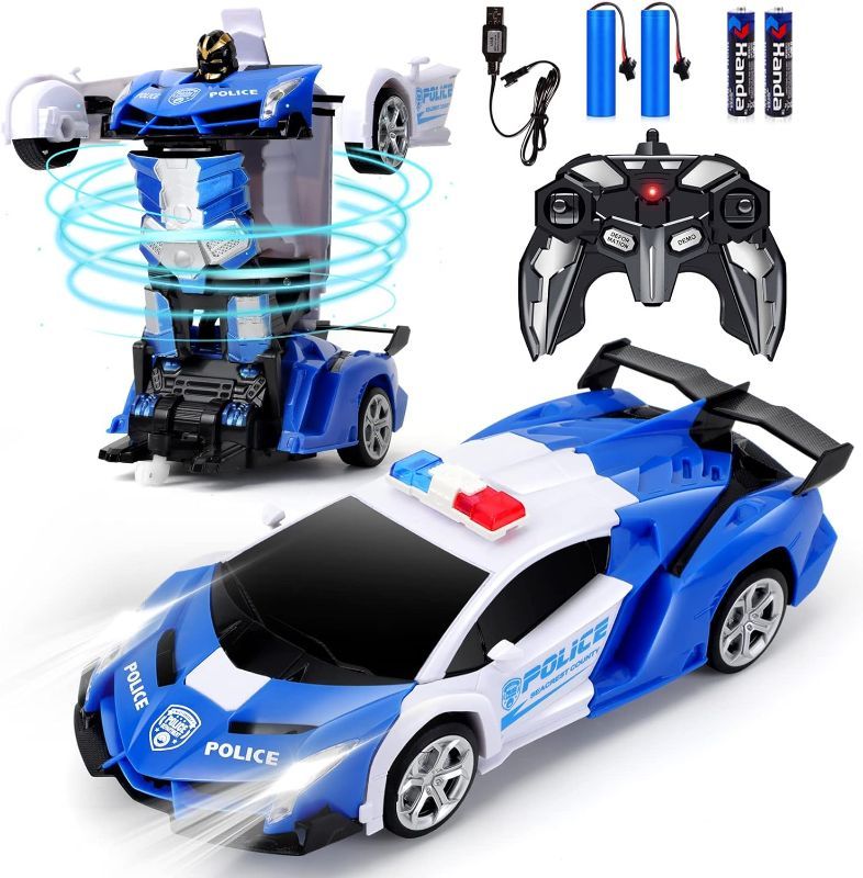 Photo 1 of Dolanus Remote Control Car - Transform Robot RC Cars Contains All Batteries: One-Button Deformation and 360 Degree Rotating Drifting, Present Christmas Birthday Gift for Boys/Girls
