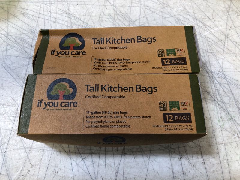 Photo 3 of If You Care Tall Kitchen Bags, 13 gal, 12 Count (PACK OF 2)