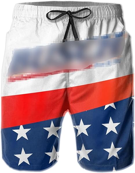 Photo 1 of Dametul Men's Quick Dry Swim Trunks, Novel 3D Print Board Shorts Surf Shorts with Pocket (SMALL)