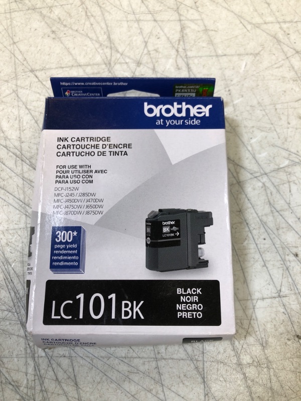 Photo 4 of Brother Genuine Standard Yield Black Ink Cartridge, LC101BK, Replacement Black Ink, Page Yield Upto 300 Pages, LC101