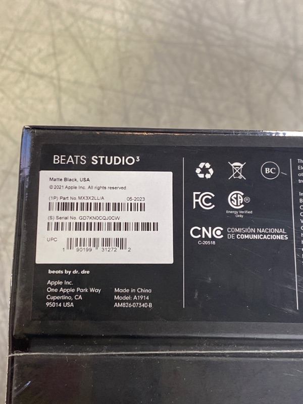 Photo 5 of Beats Studio3 Wireless Noise Cancelling Over-Ear Headphones - Apple W1 Headphone Chip, Class 1 Bluetooth, 22 Hours of Listening Time, Built-in Microphone - Matte Black (Latest Model) Matte Black Studio3 (FACTORY SEALED)