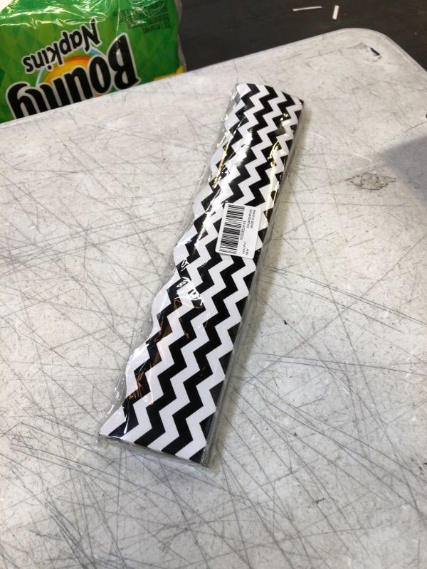 Photo 1 of Black Bulletin Borders Stickers, 80 ft Back-to-School Decoration Borders for Bulletin Board/Black Board/Chalkboard/Whiteboard Trim, Teacher/Student Use for Classroom/School Decoration, 2Set
