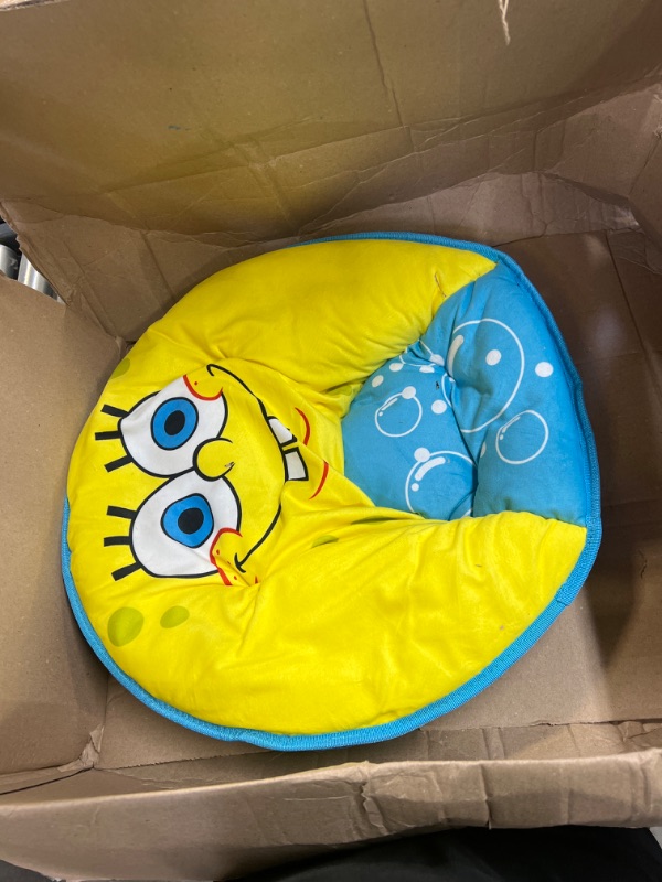 Photo 2 of "Idea Nuova Nickelodeon Spongebob Squarepants Toddler Mini Saucer Chair, 18"" Frame", yellow