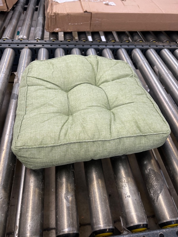 Photo 1 of 15x15inch subdued green seat cushion