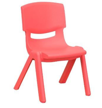 Photo 1 of 20-in Red Stackable Kids Accent Chair
