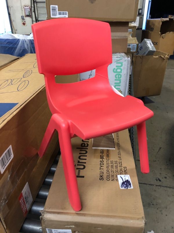 Photo 2 of 20-in Red Stackable Kids Accent Chair