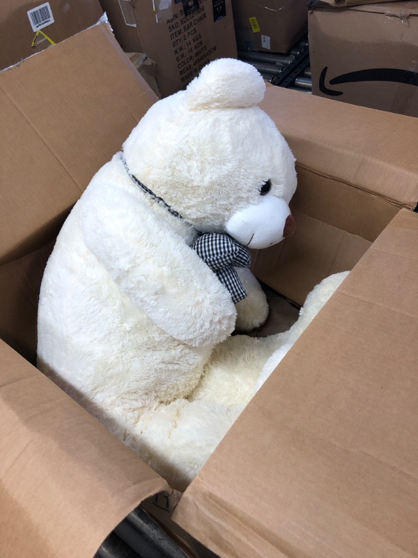 Photo 2 of IKASA Giant Teddy Bear Plush Toy Stuffed Animals (White, 47 inches) White 47 inches
