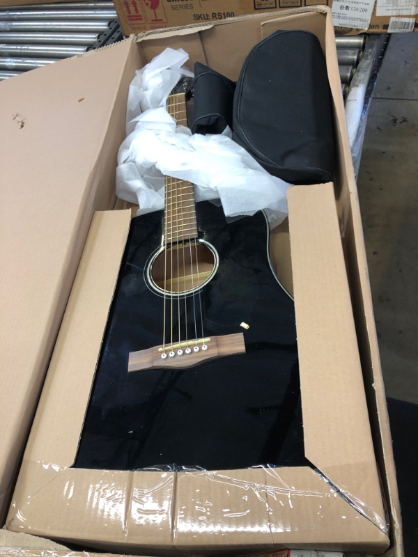 Photo 2 of Fender CD-60S Dreadnought Acoustic Guitar, Black