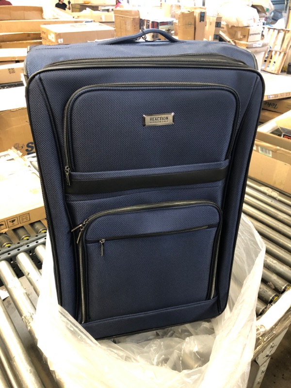 Photo 2 of Kenneth Cole Reaction Rugged Roamer Luggage Collection Lightweight Softside Expandable 8-Wheel Spinner Travel Suitcase Bag, Navy, 2-Piece (20" Carry-On / 28" Check Size) 2-Piece (20" Carry-On / 28" Check Size) Navy