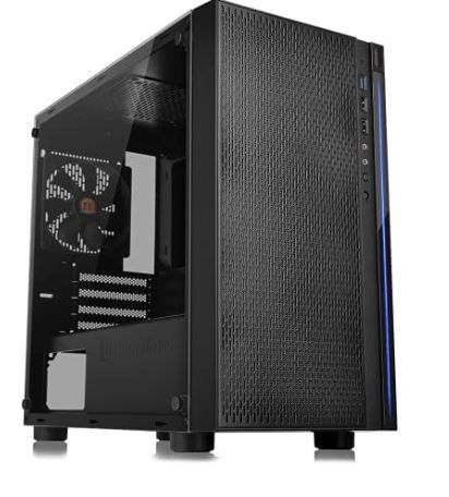 Photo 1 of Thermaltake Versa H18 Tempered Glass Black Spcc Micro ATX Gaming Computer Case CA-1J4-00S1WN-01 