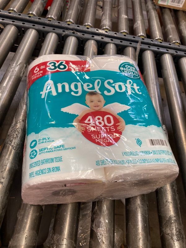 Photo 2 of Angel Soft Super Mega Toilet Paper, 6 Super Mega Rolls