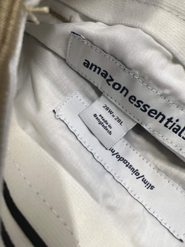 Photo 3 of Amazon Essentials Men's Slim-Fit Stretch Golf Pant Polyester Blend Khaki Brown 28W x 28L
