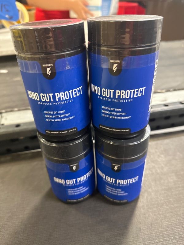Photo 1 of 4 Count -- Inno Gut Protect | Complete Probiotic & Postbiotic Formula, Vegan-Friendly, Core 90 CAPSULES Exp- 05/2024