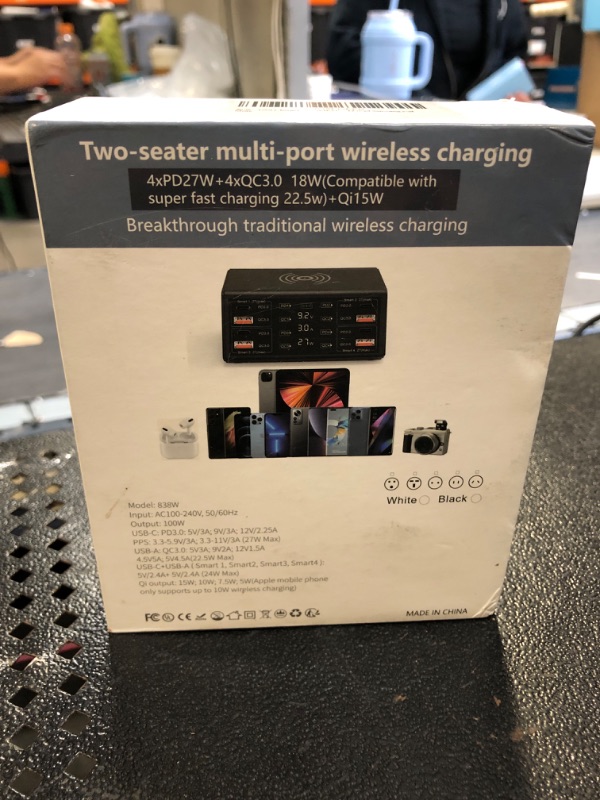 Photo 1 of USB Charger, ASOMETECH 100W Multiple USB Charging Station with 4 Quick Charge 3.0, 4 USB C PD Port, Wireless Charger, LCD Display Fast USB Charging Hub for iPhone 13 12 iPad Samsung and More
