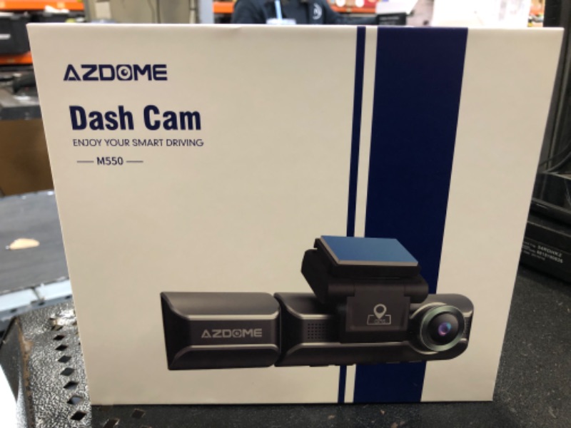 Photo 2 of AZDOME M550 Dash Cam 3 Channel, Built in WiFi GPS, With 64GB Card, Front Inside Rear 1440P+1080P+1080P Car Dashboard Camera Recorder, 4K+1080P Dual, 3.19" IPS, IR Night Vision, Capacitor, Parking Mode
