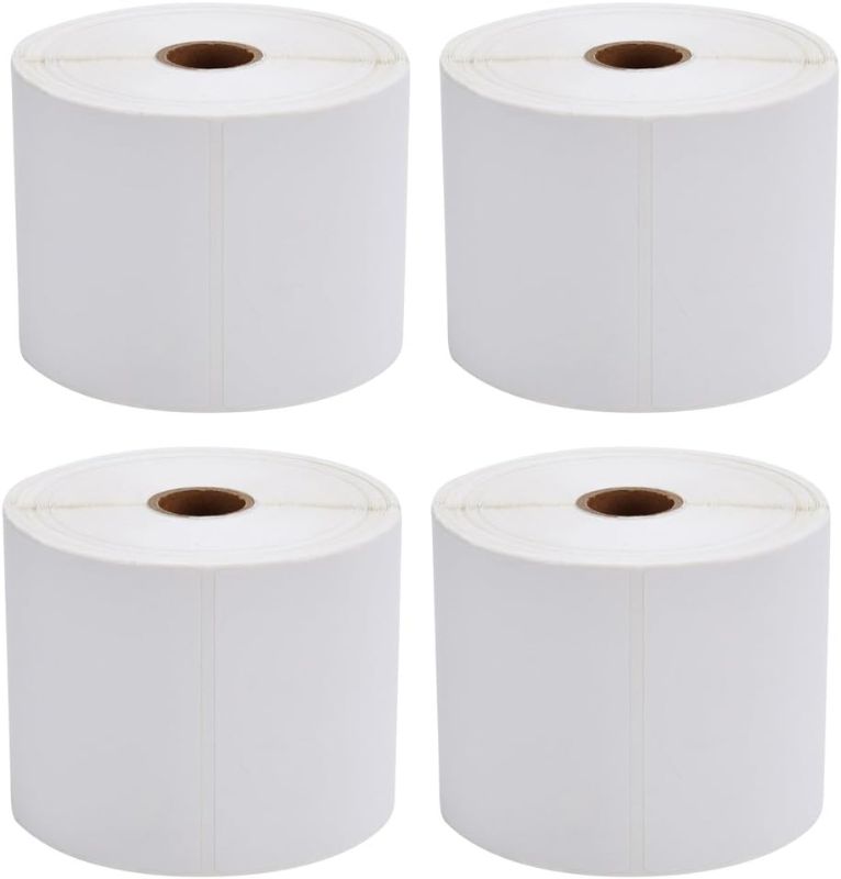Photo 1 of MFLABEL® 4 Rolls of 450 Direct Thermal Shipping Labels 4x6 for Zebra 2844 Zp-450 Zp-500 Zp-505
