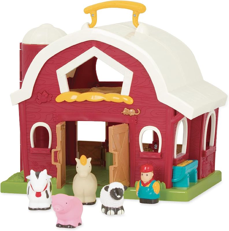 Photo 1 of Battat Big Red Barn, Animal Farm Playset - Learning Toy for Toddlers, 18M Plus, 13.5" x 9" x 12"
