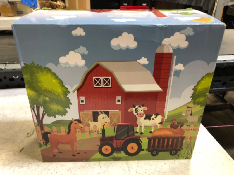 Photo 2 of Battat Big Red Barn, Animal Farm Playset - Learning Toy for Toddlers, 18M Plus, 13.5" x 9" x 12"
