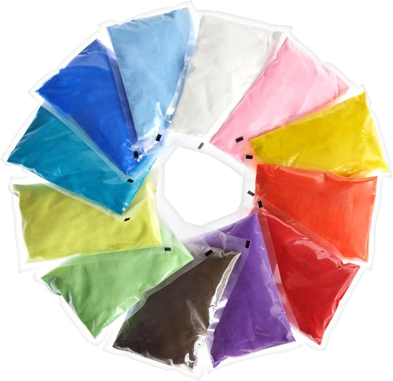 Photo 1 of 12 Pack Colored Sand for Crafts - Individual 1lb Colored Sand for Kids, DIY Wedding Decorations, Vase Fillers (12 lb Total, 12 Colors)
