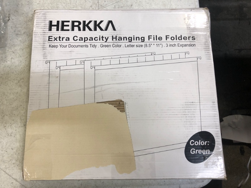 Photo 2 of HERKKA Extra Capacity Hanging File Folders, 30 Pack Reinforced Letter Size Hanging Folders with Heavy Duty 3 Inch Expansion, Designed for Bulky Files, Medical Charts, Green