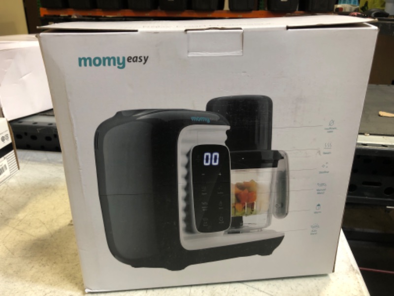 Photo 2 of MOMYEASY Baby Food Maker, Multifunction Baby Food Processor Chopper Grinder, Baby Food Steamer and Puree Blender in-One, with Bottle Warmer, Auto Cooking & Grinding with Touch Control Panel&Self Cleans (Black)
