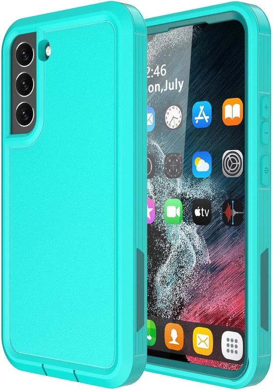 Photo 1 of XYYJX for Galaxy S22 Plus Case, Full Body Shockproof Case for Samsung Galaxy S22 Plus Case with Screen Protector, Phone Case Cover for s22 Plus (Teal)
