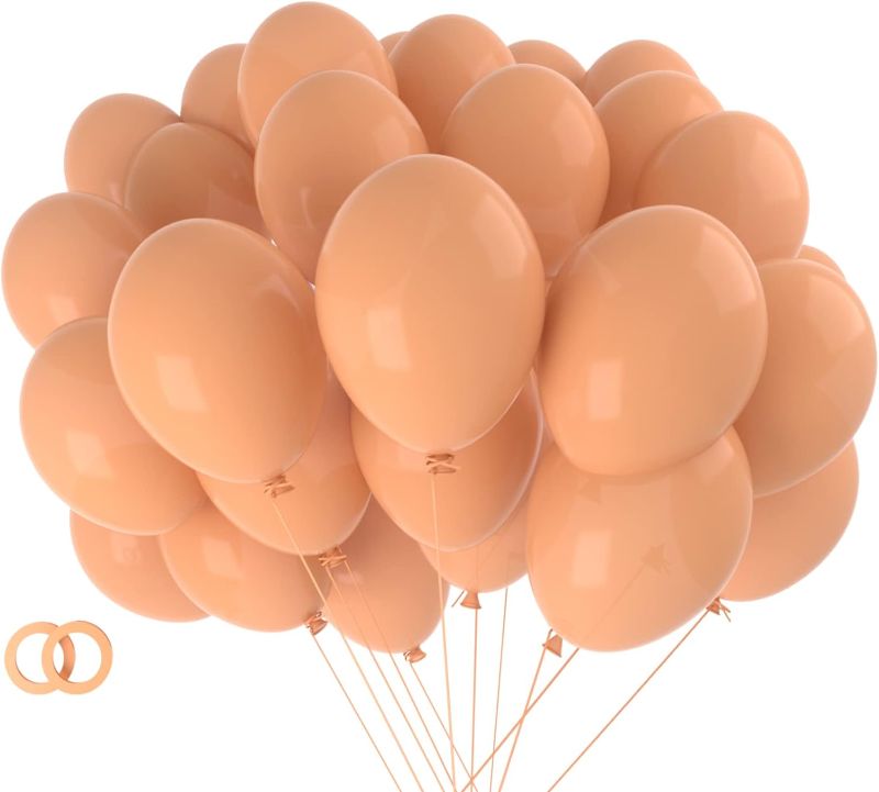 Photo 1 of 108pcs 12inch nude Balloons, Blush Balloons Balloons for Baby Shower Decorations Neutral, Birthday Party Decorations, Wedding, Bridal Shower Gender Reveal Photoshoots Supplies- Helium Quality
