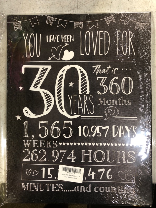 Photo 2 of You Have Been Loved for 30 Years Canvas?30th Birthday Decorations-Great 30th Anniversary or 30th Birthday Gifts for Her Man Woman Sister Friend Family-11x15 Inch

