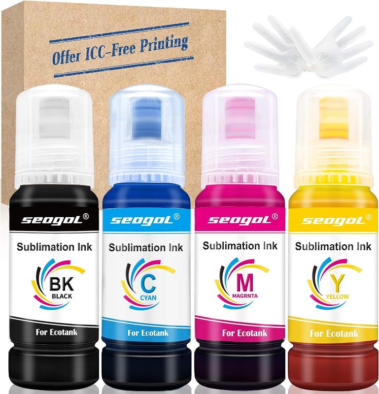 Photo 1 of seogol 400ml Sublimation Ink for EcoTank Supertank Inkjet Printers ET-2720 ET-3710 ET-15000 ET-4760 ET-3760 ET-2760 ET-2750 ET-2700 ET-3700 ET-4700 ET-3750 ET-4750 (Offer ICC-Free Printing)
