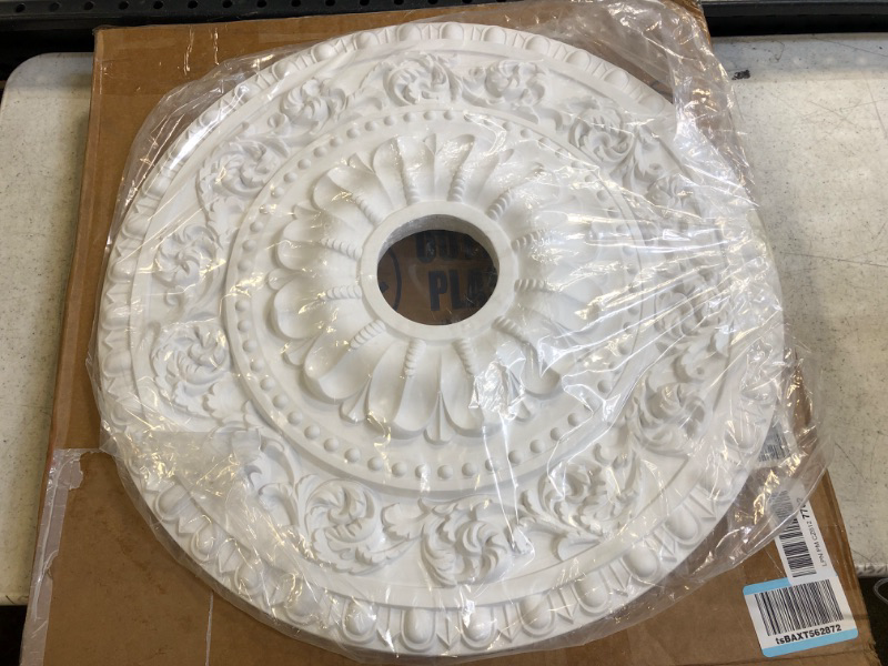 Photo 2 of 23-5/8 inch x 2-1/8 inch Leaf Scroll Polyurethane Ceiling Medallion Single Pack