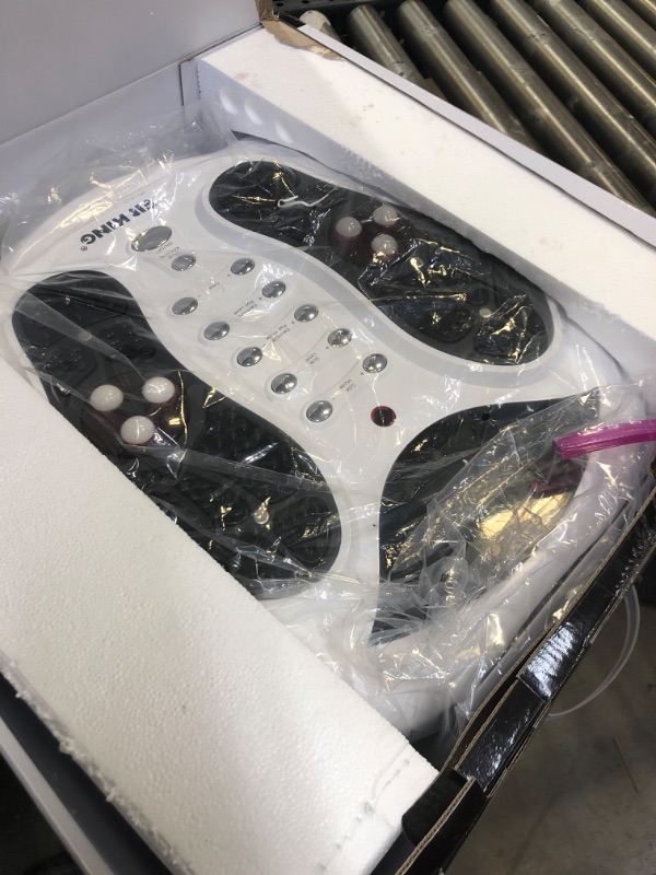 Photo 2 of FIT KING EMS Foot Massagers for Neuropathy, Foot Circulation Stimulator Machine with EMS TENS Pads, Electric Feet Massager Machine for Neuropathy & Plantar Fasciitis, Nerve Muscle Stimulator Device