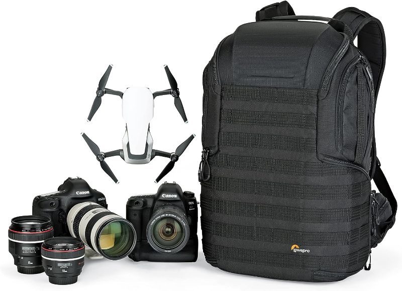 Photo 1 of Lowepro ProTactic 450 AW II Black Pro Modular Backpack with All Weather Cover, Camera Bag for Professional Use, for Laptop Up to 15", Backpack for Professional Cameras and Drones, LP37177-GRL, Black
