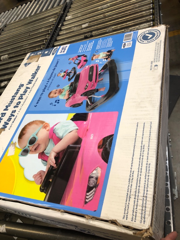Photo 1 of Bright Starts Ford Mustang Ways to Play 4-in-1 Baby Activity Push Walker, Pink, Age 6 months+ Ford Mustang Pink