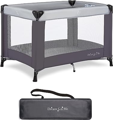 Photo 1 of Dream On Me Nest Portable Play Yard With Carry Bag And Shoulder Strap, Grey
