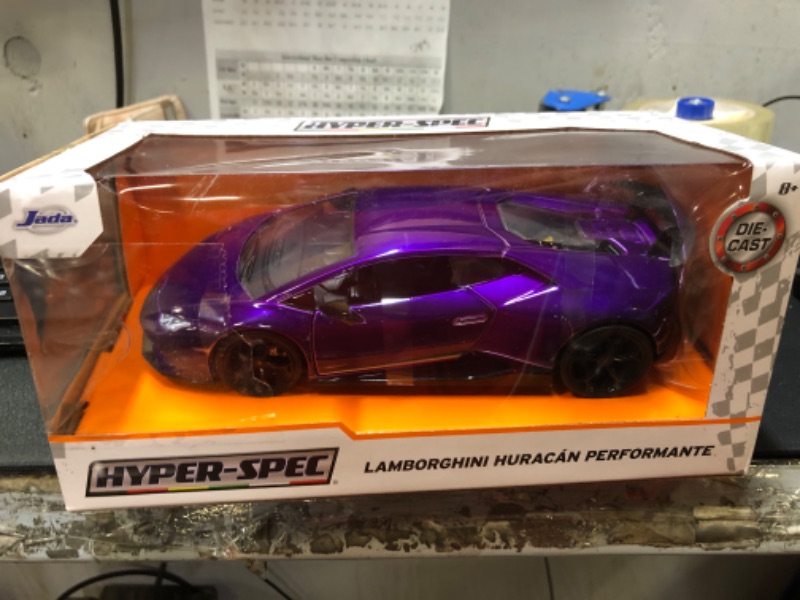Photo 2 of HyperSpec 1:24 Lamborghini Huracan Performante Candy Purple Die-cast Car, Toys for Kids and Adults