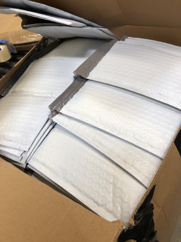 Photo 2 of SALES4LESS #000 Poly Bubble Mailers 4X8 Inches Padded Envelope Mailer Waterproof Pack of 500, White, PBM48-500 4x8 Pack of 500