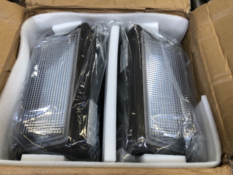 Photo 2 of 4PACK Dusk to Dawn 120W LED Wall Pack Light Fixture, 15600LM 600-800W HPS/HID Equivalent, 5000K Daylight Commerical/Industrial Outdoor Security lighting, ETL for Parking Lot,Warehouse,Entrance 120w-bronze