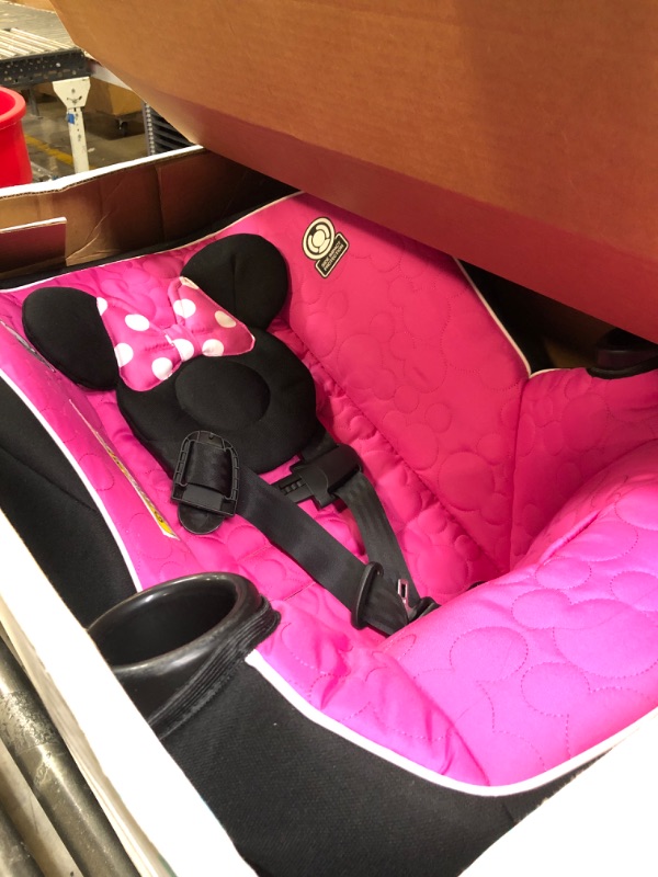 Photo 2 of Disney Baby Onlook 2-in-1 Convertible Car Seat, Rear-Facing 5-40 pounds and Forward-Facing 22-40 pounds and up to 43 inches, Mouseketeer Minnie