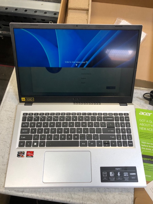 Photo 3 of Acer Aspire 3 A315-24PT-R08Z Slim Laptop | 15.6" Full HD IPS Touch Display | AMD Ryzen 3 7320U Quad-Core Processor | AMD Radeon Graphics | 8GB LPDDR5
