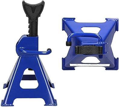 Photo 1 of 3 Ton Axle Stands Jack Stand Car Jack Steel Iron for Car Van Caravan Workshop Garage 6000lb Capacity Ratchet Lift Range 11-2/5" to 17"; Pack of 2