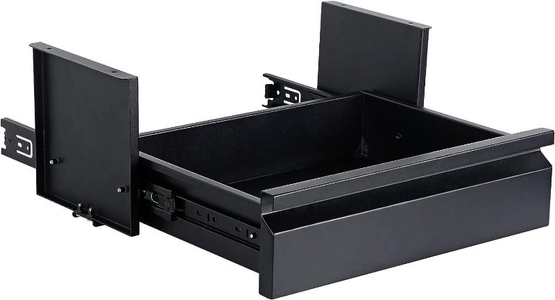 Photo 1 of Toriexon Under Desk Drawer 15.7 inch, Under Desk Pull Out Drawer, 4.3” & 7.5” Optional Bracket Height, Storage Organizer for Workbench with Drawers
