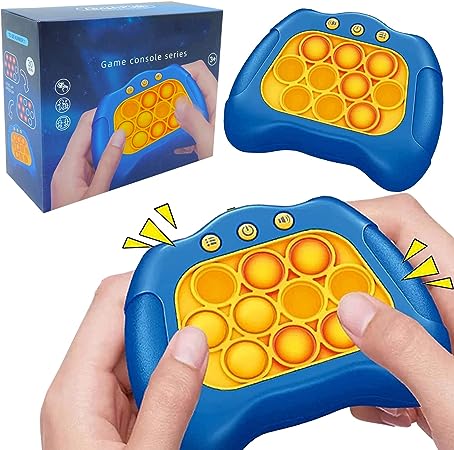 Photo 1 of 2023 New Speed Push Game Machine- Quick Push Bubble Competitive Game Console Series,Fidget Console,Music Whack A Mole Handheld Game Stress Relief Fidget Toys,Have Fun with Friends Family(White)
