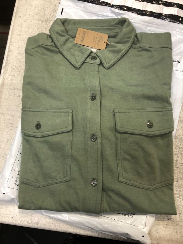 Photo 2 of Amazon Aware Women's Utility Shirt Large Light Green