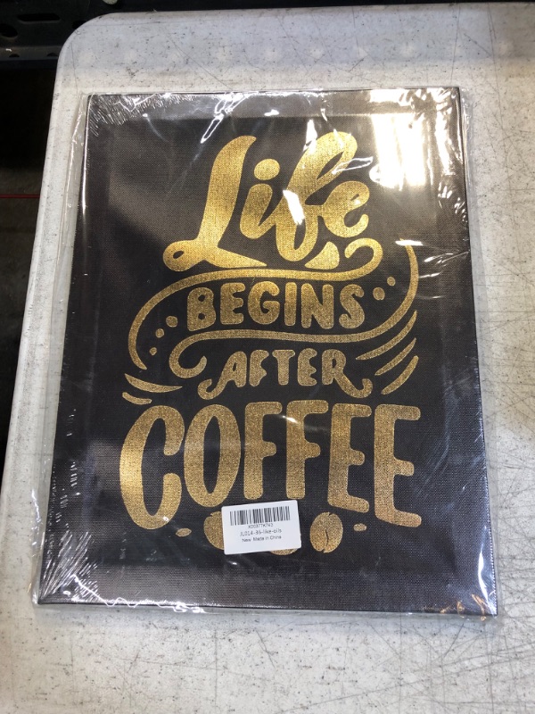 Photo 1 of "Life Begins After Coffee" Wall Art Canvas 12x15"