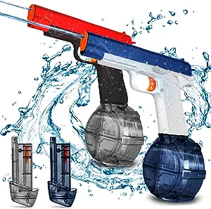 Photo 1 of Electric Water Guns, Automatic Squirt Guns for Kids 12 Ages Over, Powerful Water Gun up to 32FT, Water Pistol Summer Toy for Outdoor Pool Water Fighting, Double
