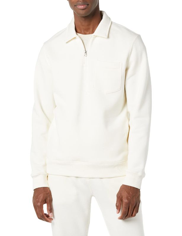 Photo 1 of Amazon Aware Men's Fleece Half Zip Sweatshirt XX-Large Off-white