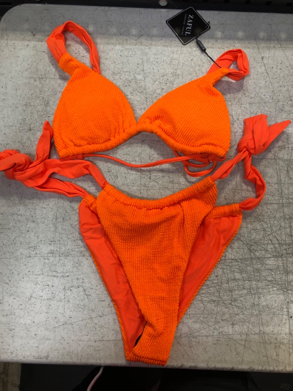 Photo 1 of 2PCS Orange Bikini Set Medium 